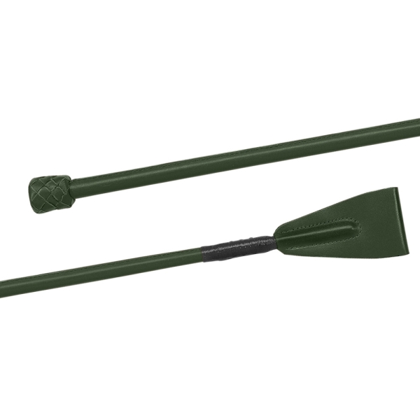 Bat jeździecki Fleck skokowy skórzany dark green 60cm