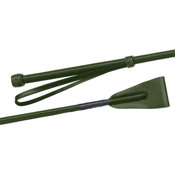 Bat jeździecki Fleck skokowy ze skórzaną pętelką dark green 60cm