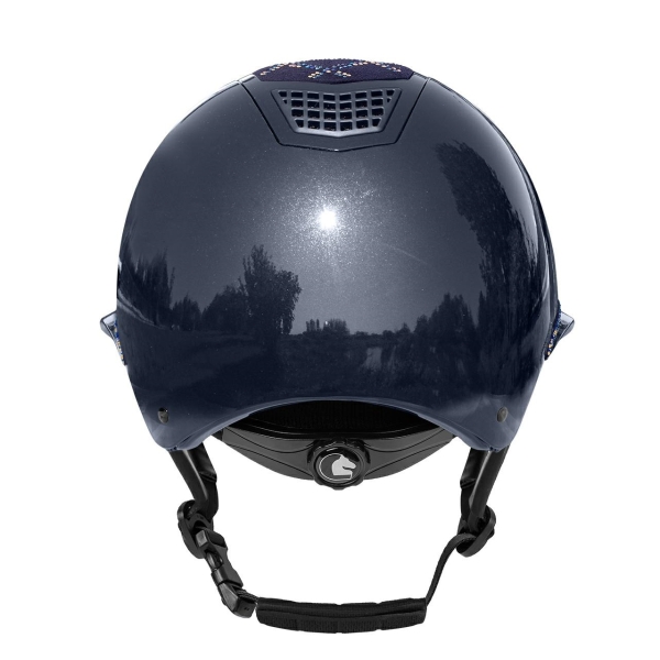 Kask jeździecki APOLEUS Spotlight Shiny W-V granatowy Fair Play