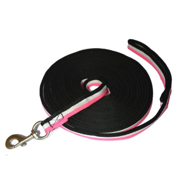 Lonża ThreeStripe 8m neon pink/white/black Start